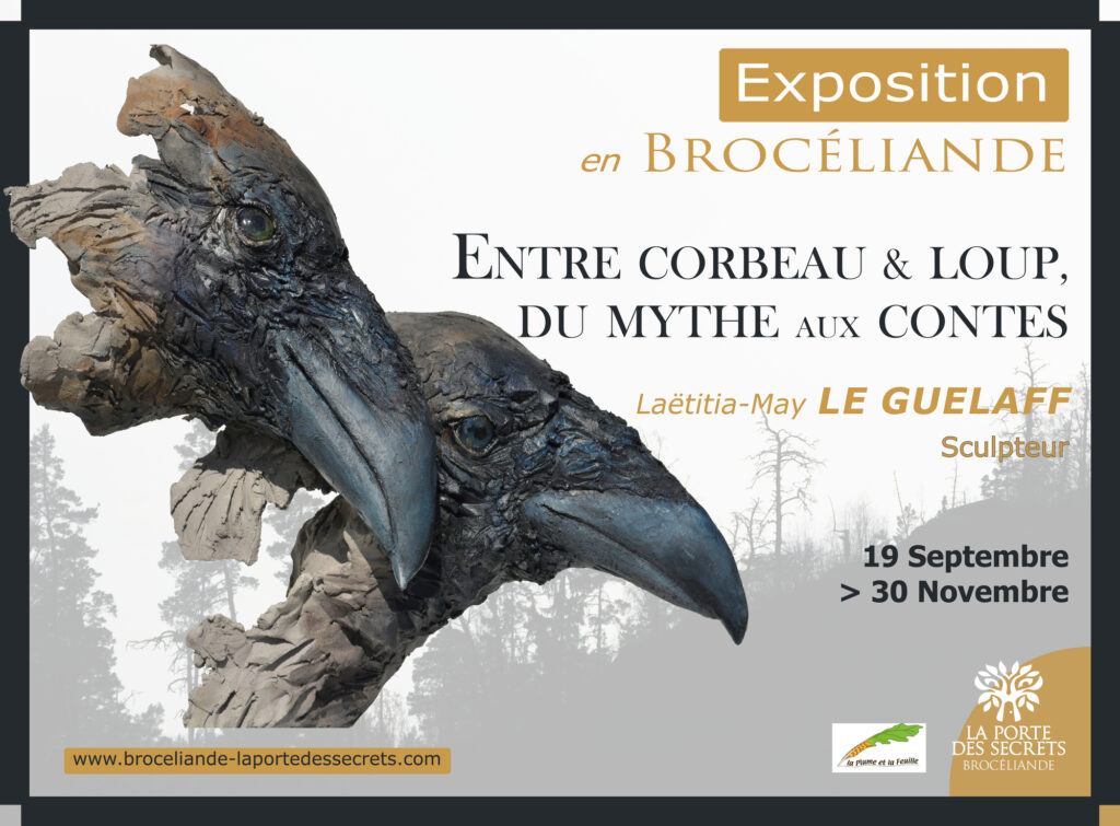 Exposition en Brocéliande : "Entre corbeaux et loup, du mythe aux contes", Laëtitia-May Le Guelaff
© OT Brocéliande